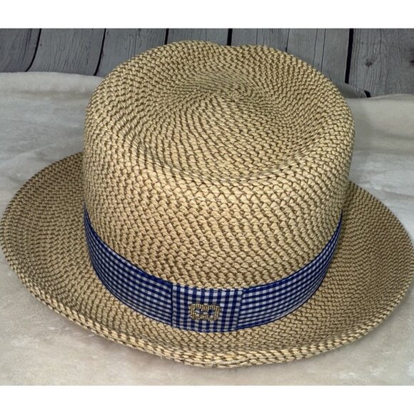 ERIC JAVITS Fedora Hat Classic Squishee Straw Packable Sun Hat UPF 50+ Preppy - Picture 3 of 9